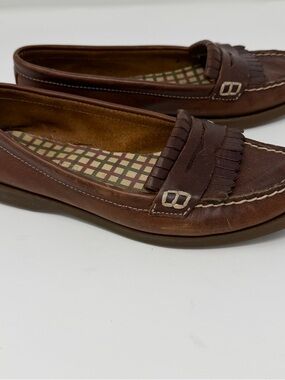 Sperry Brown Leather Kiltie Loafers